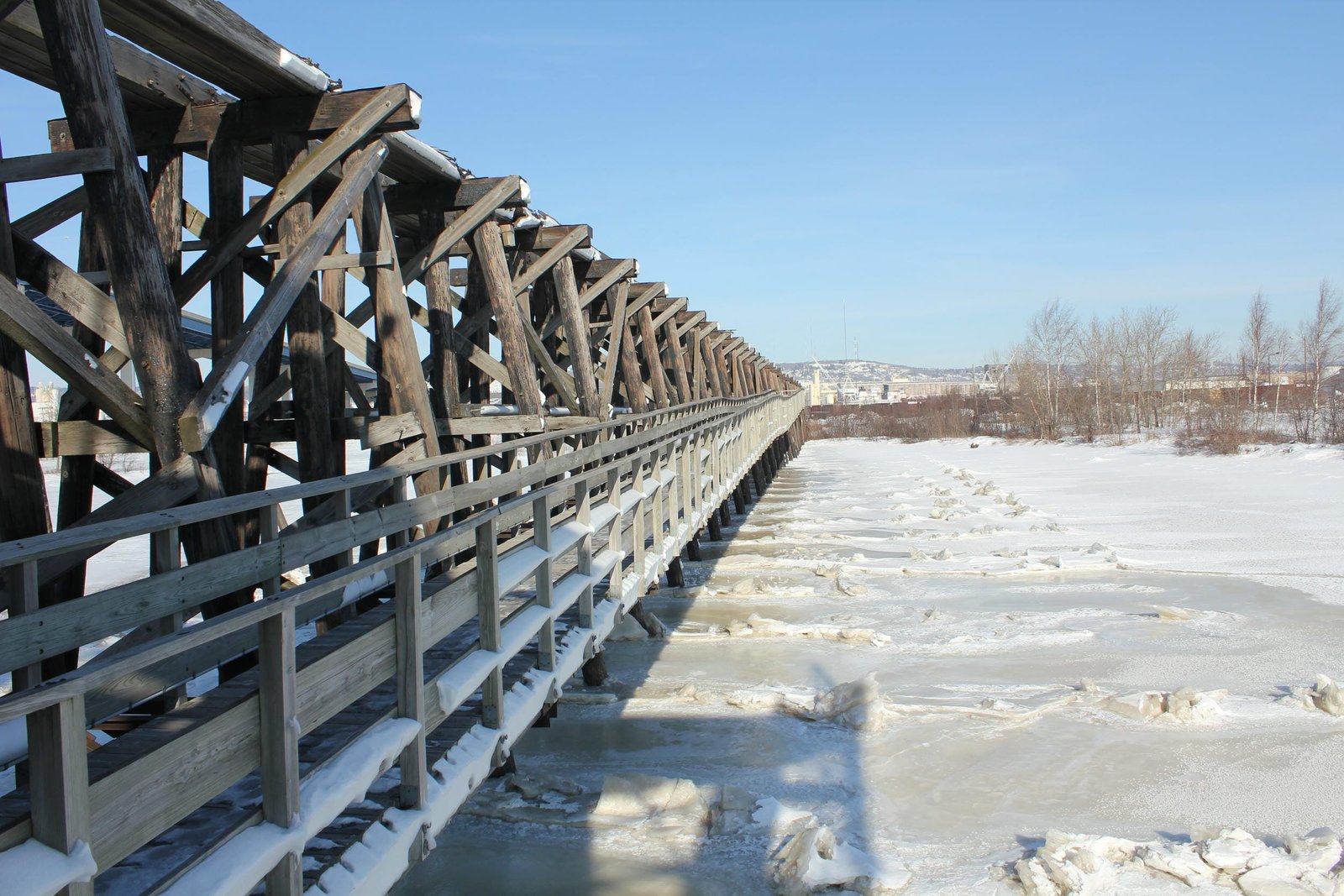 Looking west along west approach